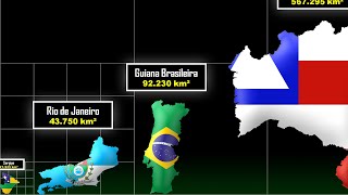 Estados Do Brasil Por Área Comparação
