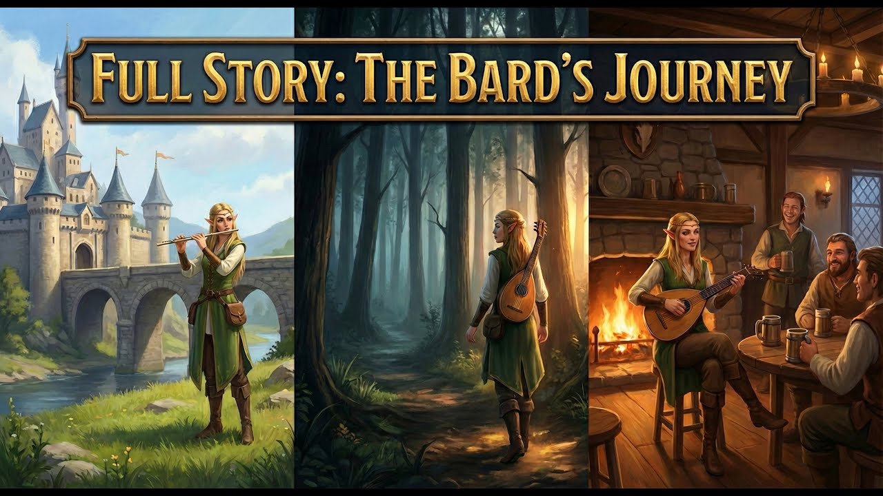 Путешествие эльфийского барда в таверну «Скрытый лес» 🌲🕯️🎻🍺 (Полная история)