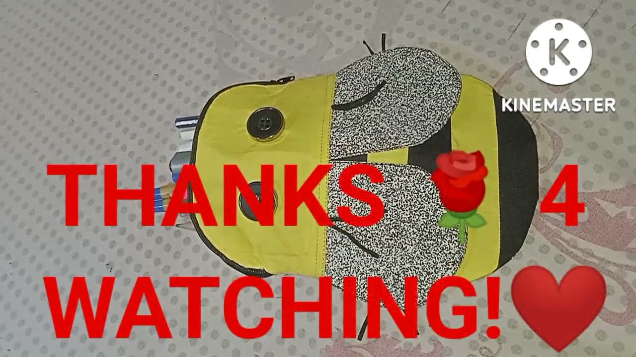 how to make 🐝 pencil pouch