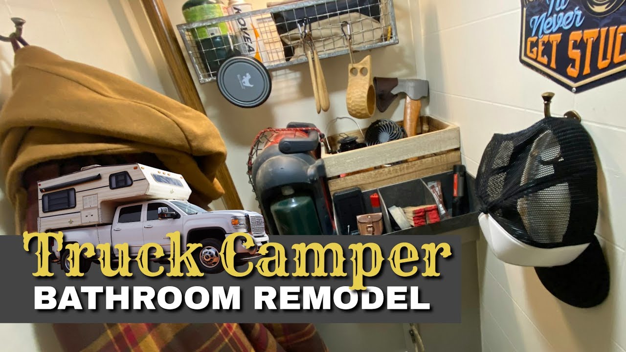 START TO FINISH Pickup Truck Camper Bathroom Remodel YouTube