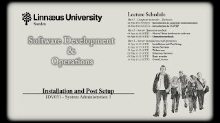 1DV031 - Demo - Installation & Post Setup