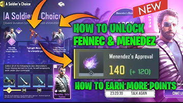 HOW TO UNLOCK FENNEC PURE FURY & MENEDEZ SAFARI FASHION IN EVENT A SOLDIERS CHOICE SEASON 3 CODM S3