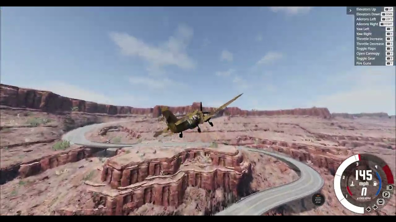 BeamNG Drive spitfire mod in test