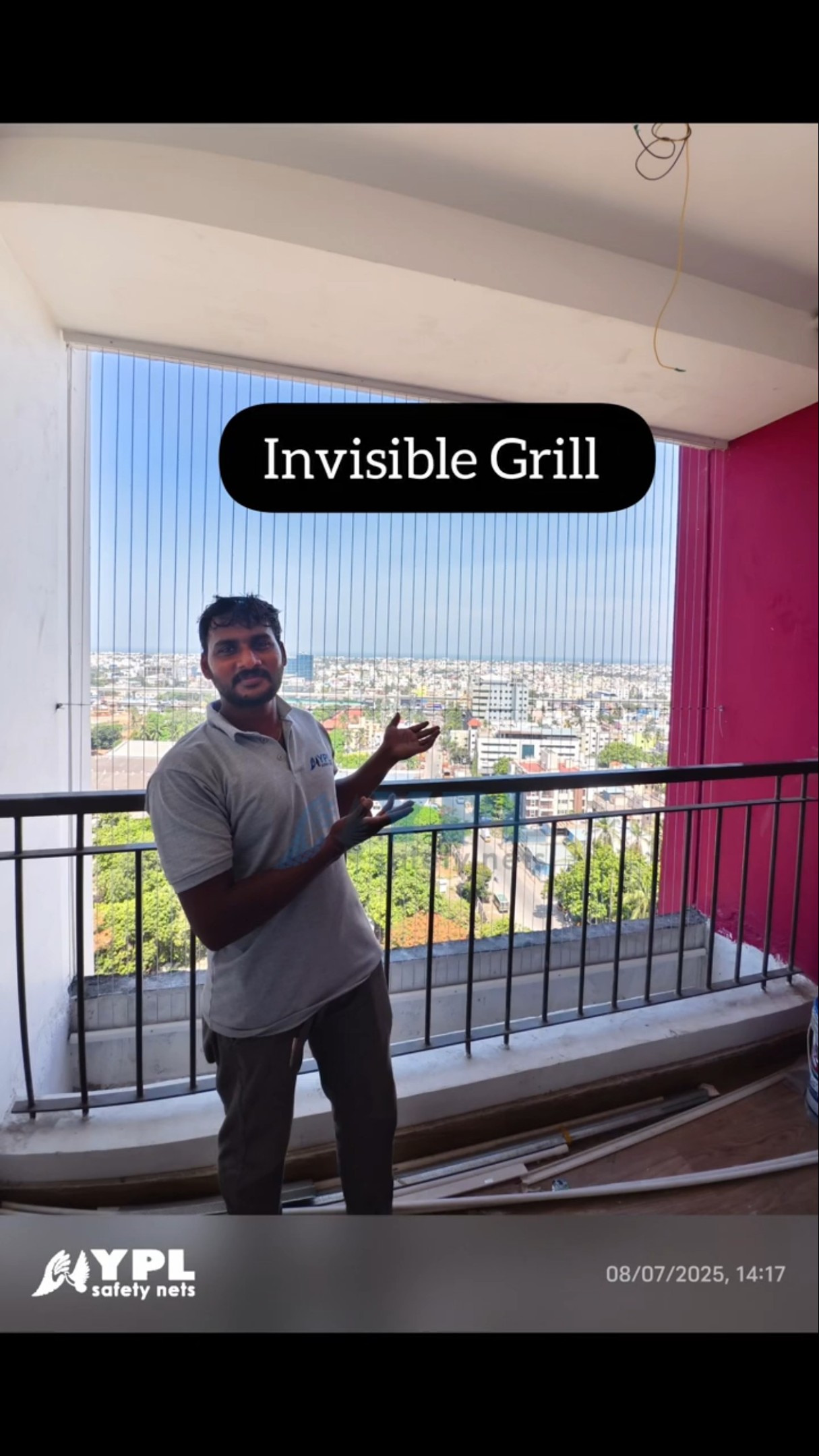 YPL Safety Solutions: Smart Invisible Grills with Alarm — YPL Safety Nets video thumbnail
