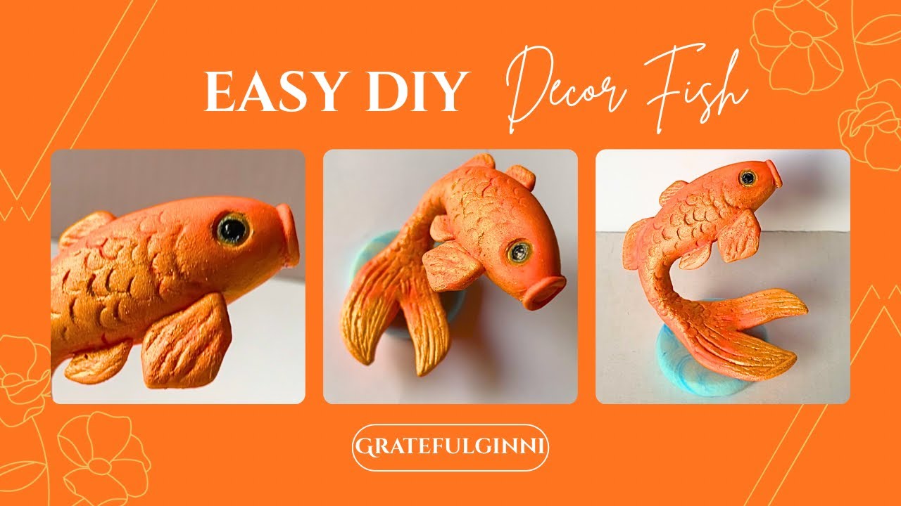 DIY Clay Goldfish Tutorial | Home decor #diy #claycrafts #ytshortsindia #claytutorial #handmade