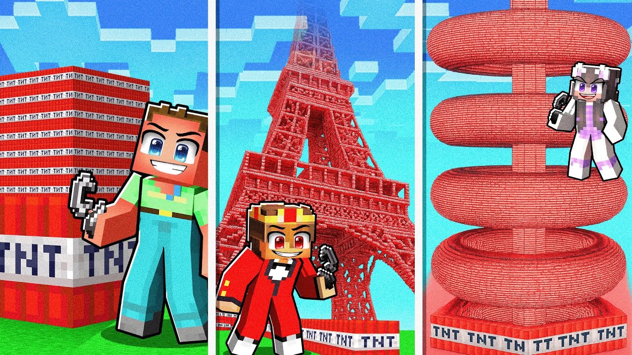 Alle GEHEIMEN TNTs in einem Video sprengen in Minecraft!