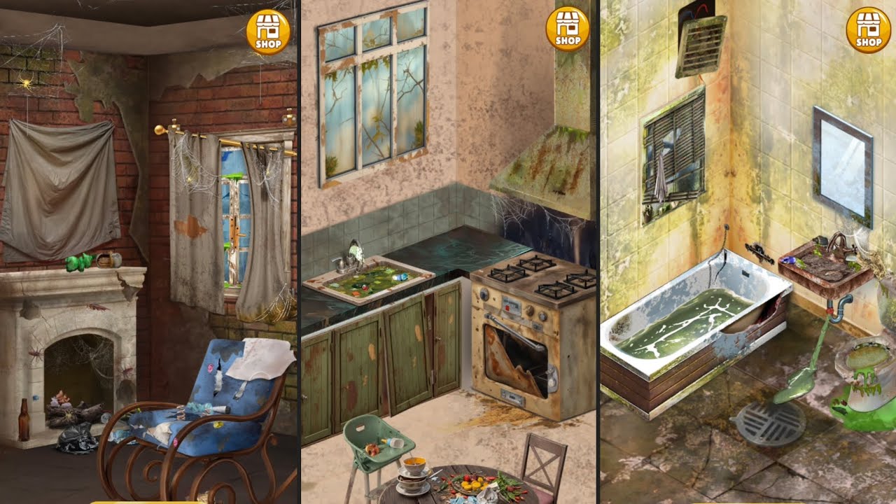 Home Makeover Cleaning ASMR Game Gameplay Walkthrough 