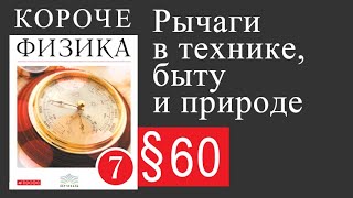 Физика 7 класс. §60 Рычаги в технике, быту и природе