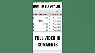 How to Fix VALUE Error in Excel