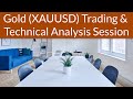 Live gold xauusd trading  technical analysis  my trading strategy