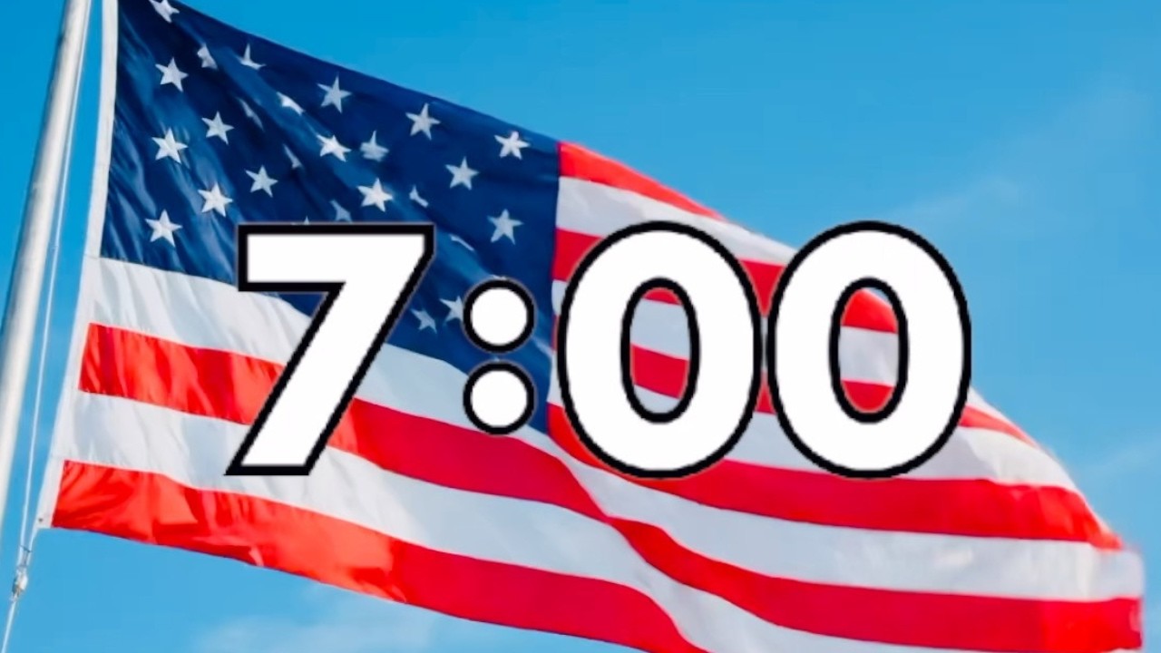 USA Flag - 7 Minute Patriotic Countdown Timer With Patriotic Music 🇺🇸 ...
