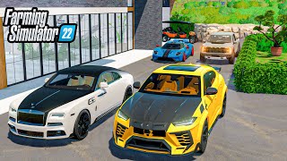VALET PARKING AT LAPACHO MANSION! ($16,000,000 CAR VALUE) | Farming Simulator 22 screenshot 4