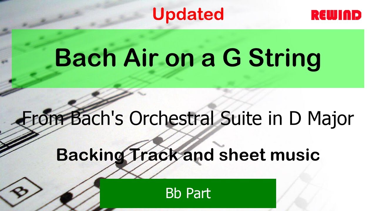 Bach Air on a G String V2 : Bach : Bb Instruments Playalong Backing Track
