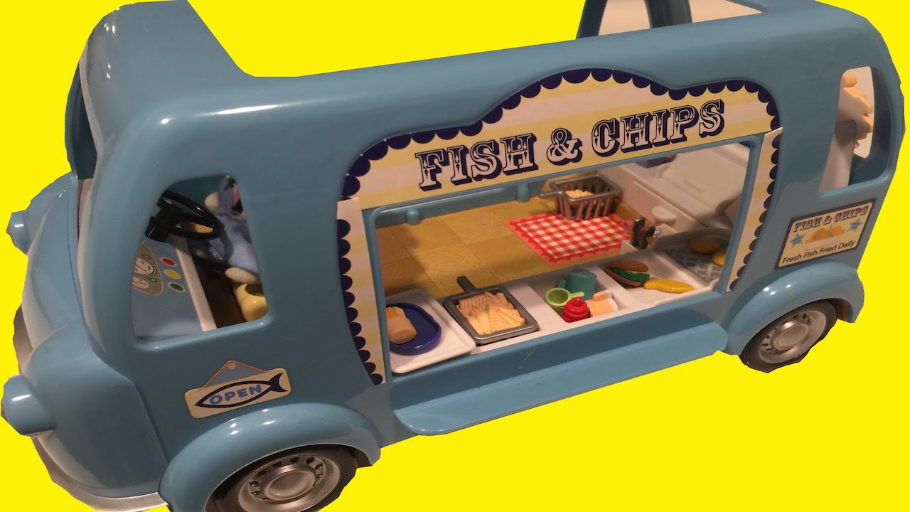 sylvanian families fish and chip van