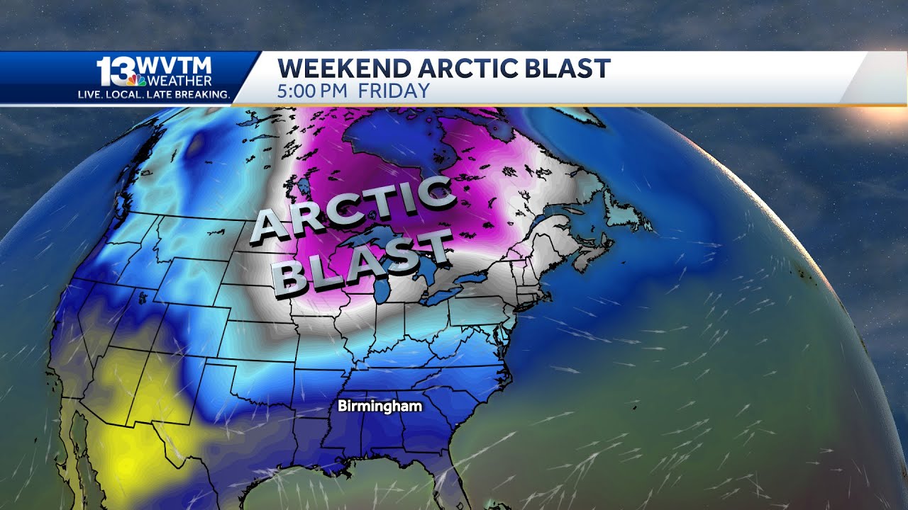 Arctic blast in Alabama's forecast for the weekend - YouTube