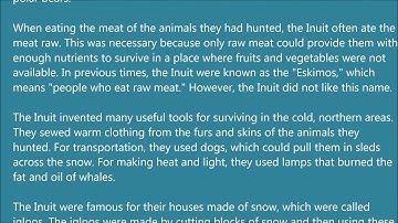 Learn English via Listening Level 3   Lesson 18   The Inuit