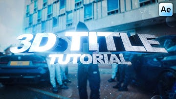 3D TITLE CARD TUTORIAL (Start to Finish) - After Effects