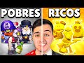 BATALLA de *RICOS vs POBRES* en BRAWL STARS ???????? (minijuegos con subs)