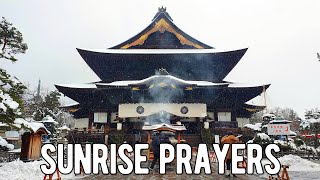Zenkoji Temple in Winter | Sunrise Morning Prayers | Japan Cheap Food & Travel by Poor Man's Backpack 642 views 2 years ago 7 minutes, 16 seconds