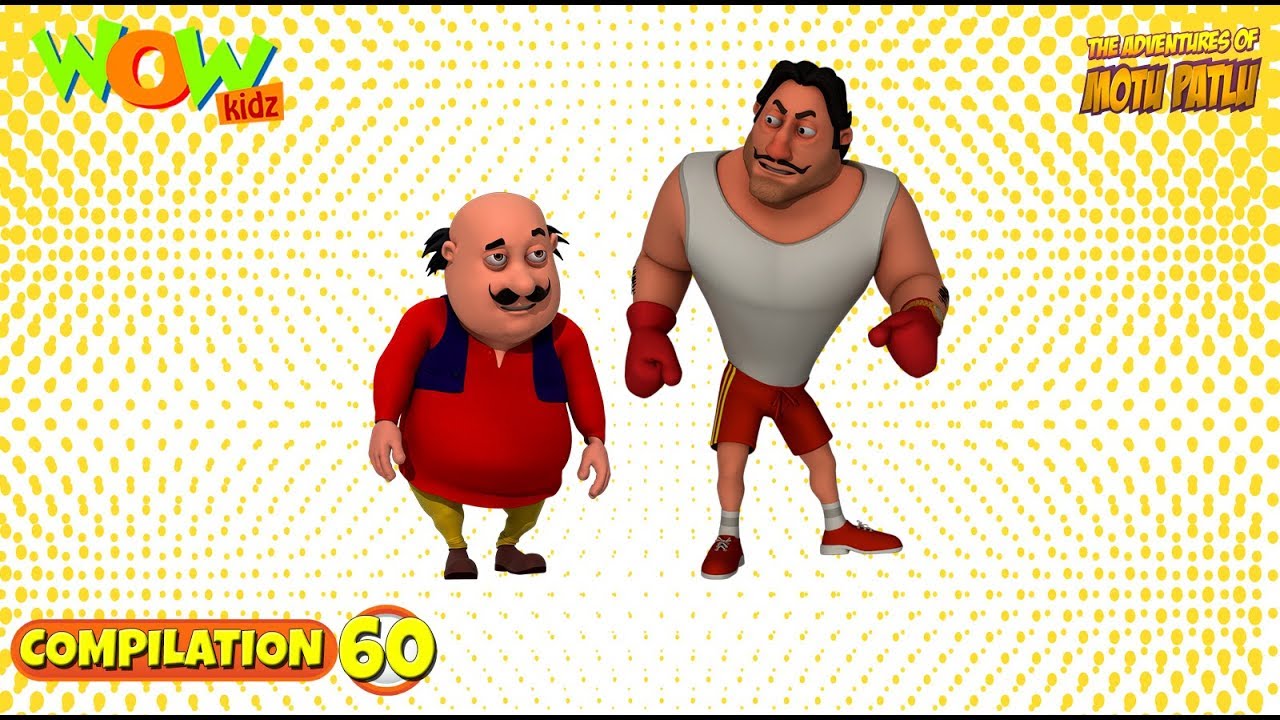 Motu Patlu   Non stop 3 episodes  3D Animation for kids    60