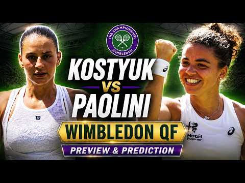 Video Marta Kostyuk vs Jasmine Paolini | Wimbledon 2026 Quarter-Final | Preview & Prediction