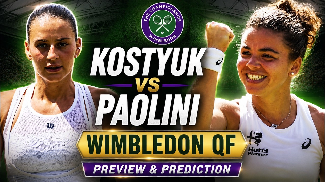 Marta Kostyuk vs Jasmine Paolini | Wimbledon 2026 Quarter-Final | Preview & Prediction
