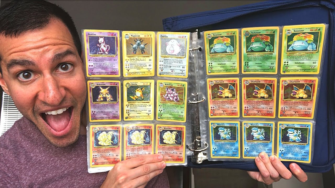 LOOKING INSIDE MY FRIENDS OLD POKEMON CARDS COLLECTION BINDER! (Full ...