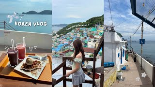 Korea Vlog 🌊 | 3 Days In Busan, Gamcheon Culture Village, Yacht Tour, Hanging River, Stairs Monorail