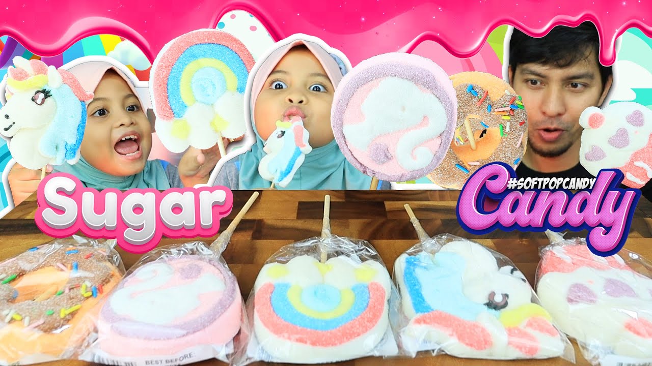 MUKBANG GUMMY SOFT POP CANDY PARTY!! RAINBOW, UNICORN, BARBIE, CUPCAKE, DONUT