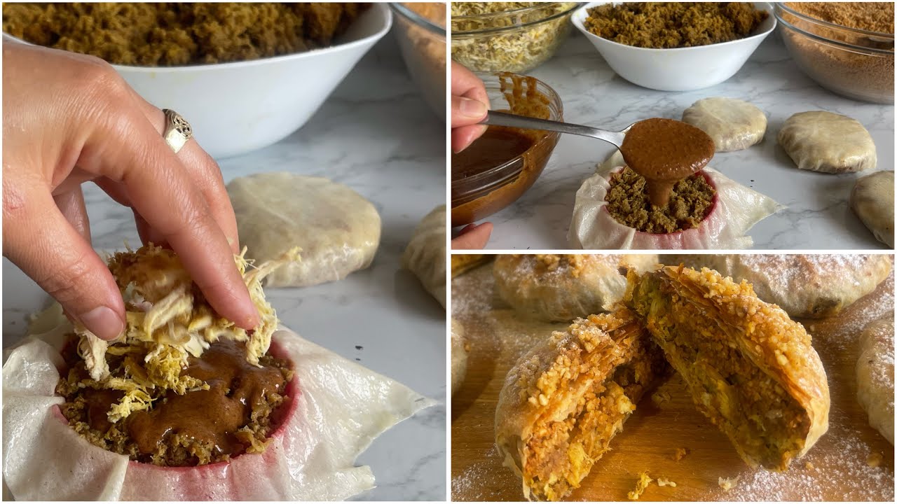 تحضيرات رمضان 2025🌙بسيطلات صغار بالدجاج واللوز معلكين ولذاذ مع سر التعليكة 👌