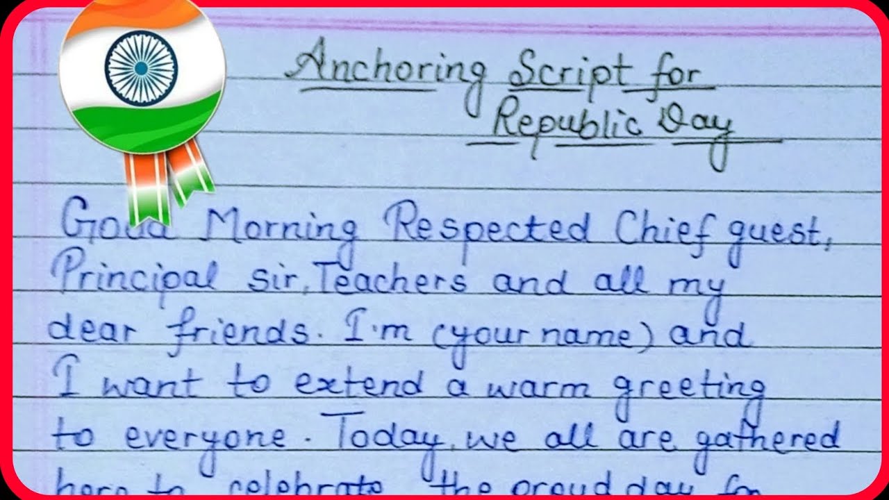 Anchoring script 2025//anchoring script for republic day in english 2025//republic day
