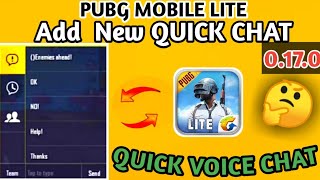 Pubg Mobile Lite:- ADD NEW QUICK CHAT l How to Add OK-NO QUICK CHAT In Pubg Lite l Quick Chat screenshot 4