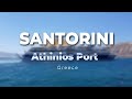 Santorini port athinios arrival of ferry blue star delos santorini blue star ferries