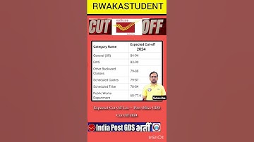 Indian Post GDS Expected Cut Off 2024 | Indian Post GDS Merit List Cut Off 2024#viral #gdscutoff2024