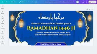 How to Create a Ramadan 2025 Banner Design in Canva, a Happy Ramadan Banner screenshot 3