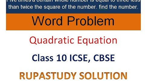 five times a certain whole number is equal to three less than twice the square of the number. find