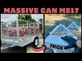Massive Can Meltdown - Pure Aluminum From Cans - ASMR Metal Melting - Trash To Treasure - Bulk Bars
