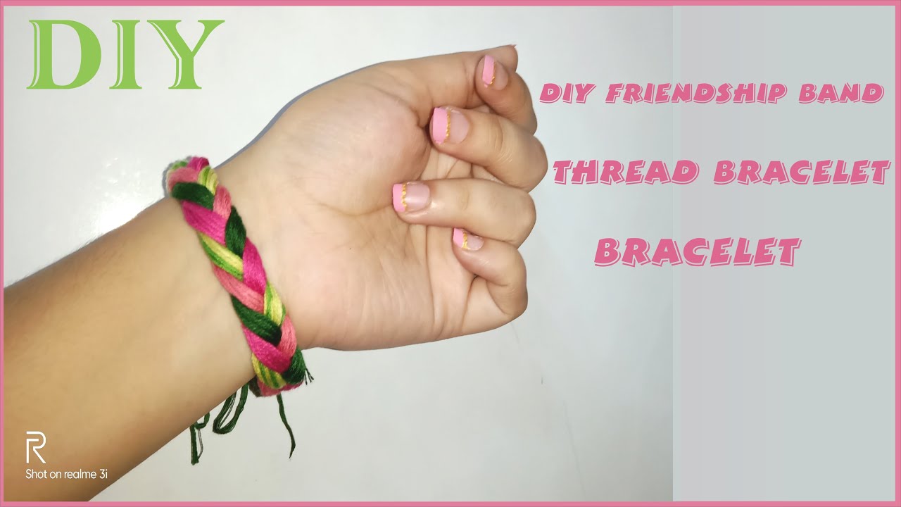 DIY friendship band DIY friendship bracelet Thread bracelet DIY
