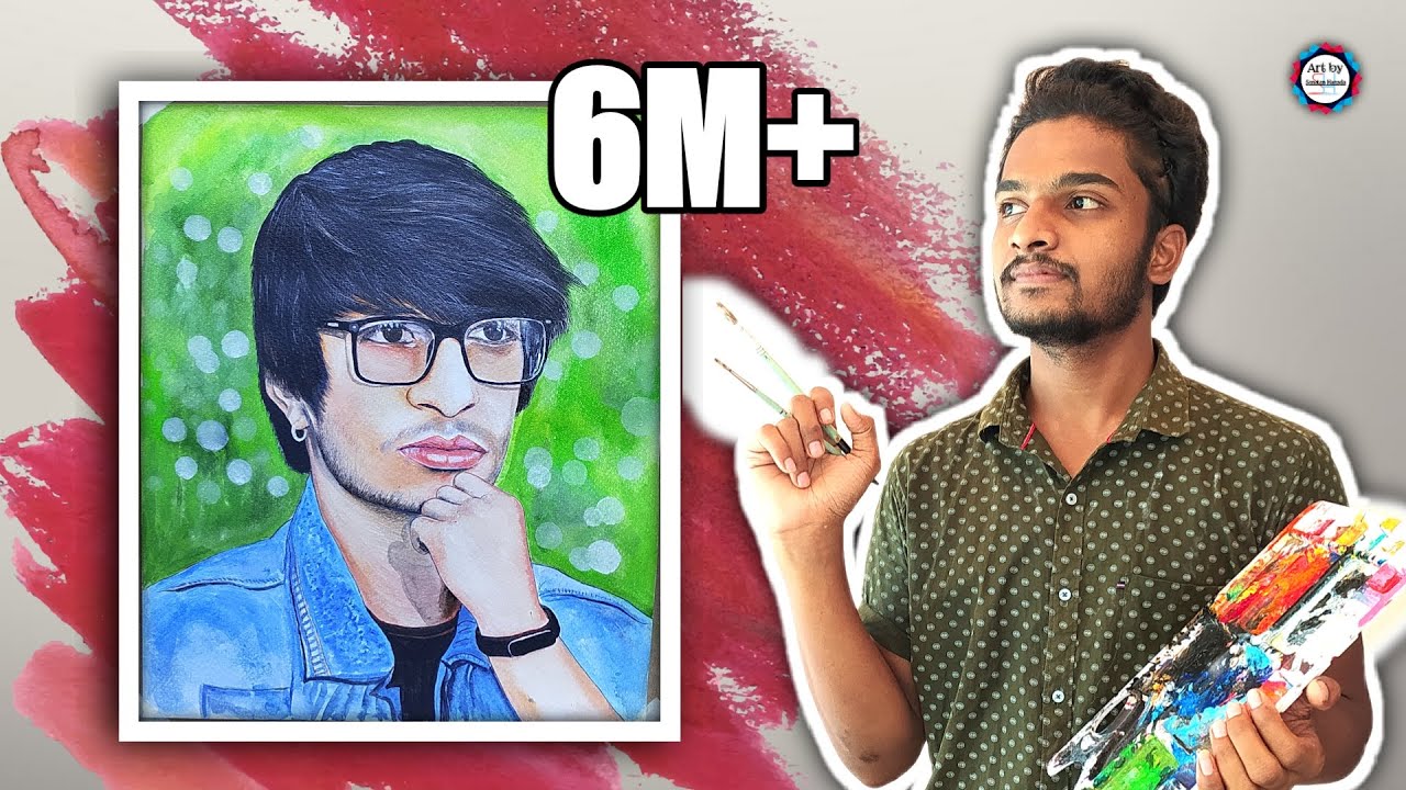 @Sourav Joshi Vlogs Drawing / Drawing with Acrylic / Congratulations 6 Millions+ Subscribers 🥰💐