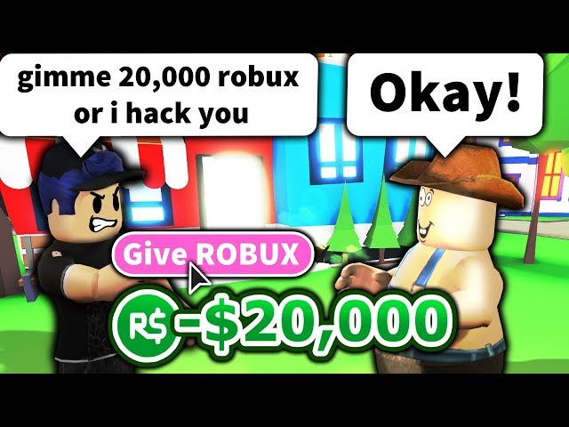 I Let Roblox Noob Scam Me 20000 Robux Youtube - smallest donation roblox