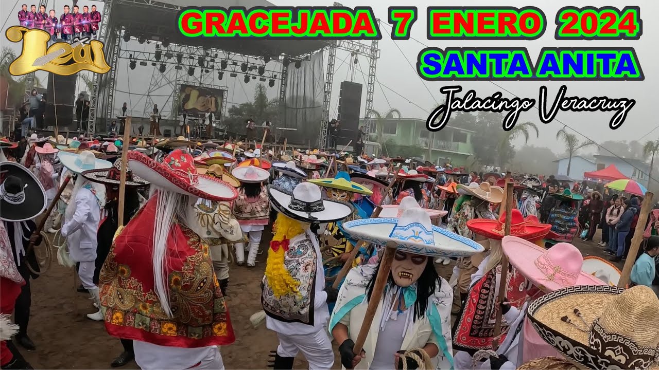 Gracejada en Santa Anita Jalacingo Veracruz 7 enero 2024  (1 Pelea)   y el 🔊GRUPO LEAL.🎹