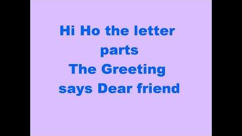 Friendly letter / Informal letter song