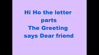 Friendly letter / Informal letter song Friendly letter / Informal letter song