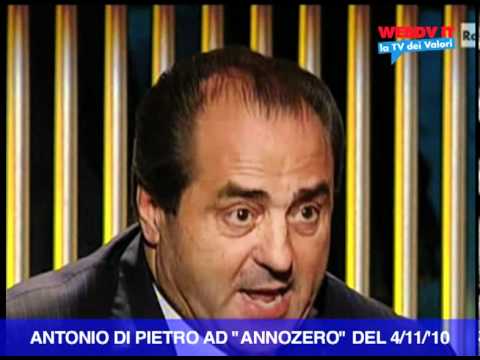 Antonio Di Pietro ad Annozero (4 novembre 2010)