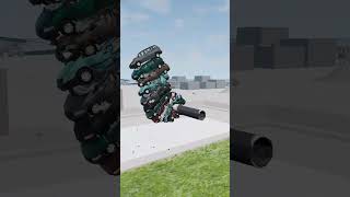Mixed Colour Roamer Falling On Concrete Pipe #shorts  #beamngdrive screenshot 5