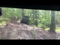 Can-Am Defender Hd10 6x6 and other UTVs on tight rugged wooded trails at Redbird SRA.