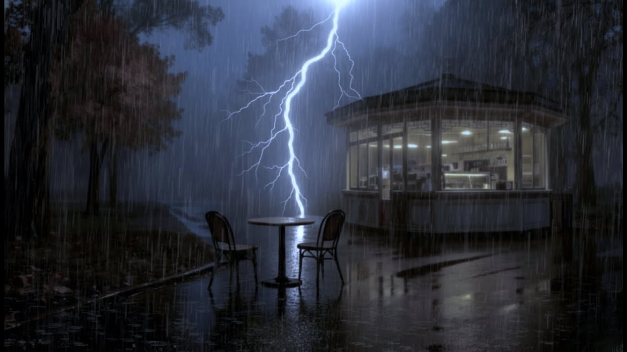 Deep Sleep Rain Sounds 🌧️ Heavy Rain & Gentle Distant Thunder in a ...