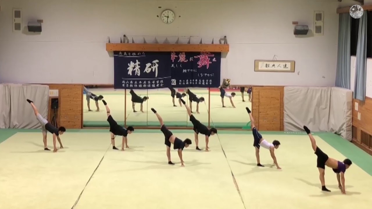 2018井原高校　練習　Ibara High school　Men's Rhythmic Gymnastics　（training）