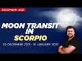 Moon Transit Series || Moon Transit in Scorpio || 30 Dec 2021 - 01 Jan 2022 || Analysis by Punneit