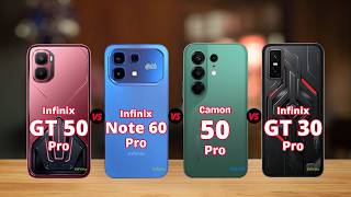 Infinix GT 50 Pro vs Infinix Note 60 Pro vs Tecno Camon 50 Pro vs Infinix GT 30 Pro